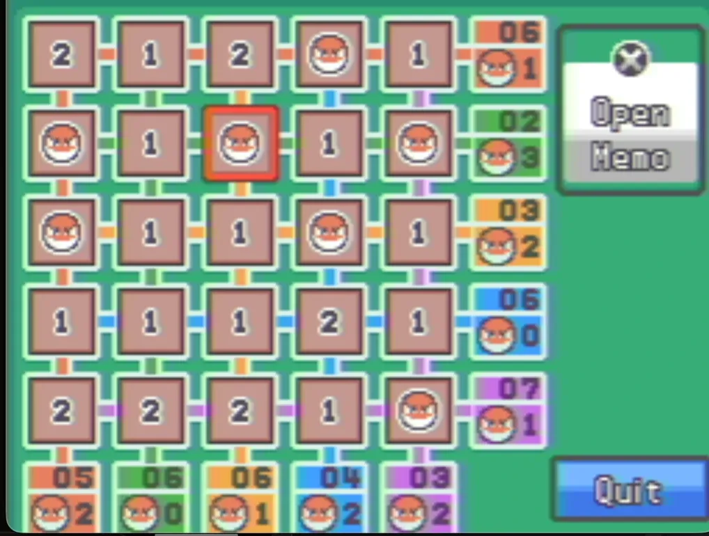 A fully revealed board after clearing a level